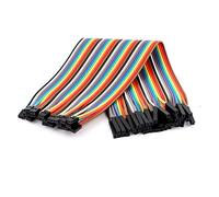 sourcing map 20Pcs 1P 2.54mm to 2P 2.0mm Female Jumper Cables Wire 20cm