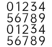 sourcing map 20Pcs 2.7 Inch House Numbers 0-9, Acrylic Self-adhesive Mailbox Door Stickers, Outdoor Address Signs for Office Hotel Apartments, Garden, Glossy Black