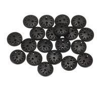 sourcing map 20pcs 2 Hole Flower Craft Sewing Button 13mm Handmade Wood Replacement Round Buttons for Clothing Decoration DIY Accessories, Dark Brown