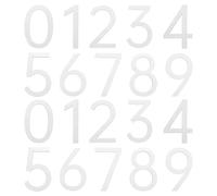 sourcing map 20Pcs 2 Inch House Numbers 0-9, Acrylic Self-adhesive Mailbox Door Stickers, Outdoor Address Signs for Office Hotel Apartments, Garden, Glossy White