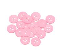 sourcing map 20pcs 20L Sewing Buttons 1/2"(12.5mm) Resin Round Flat 4-Hole Craft Replacement Buttons for Sewing Clothing and DIY, Pink