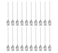 sourcing map 20pcs 21Gauge Stainless Steel Dispensing Needles, 1-1/2" All Metal Glue Needle Tube Blunt Tips Luer Lock for Thick Liquids, Ink, Glue, Lab Use
