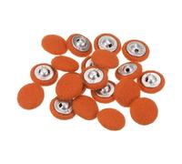 sourcing map 20pcs 24L Fabric Cloth Covered Button 15mm Round Holes Metal Shank Sewing Buttons for Suits Dress Blouses, Orange