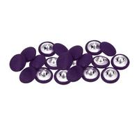 sourcing map 20pcs 24L Fabric Cloth Covered Button 15mm Round Metal Shank Sewing Buttons for Suits Dress Blouses Sweaters, Purple