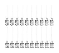 sourcing map 20pcs 25Gauge Stainless Steel Dispensing Needles, 1" All Metal Glue Needle Tube Blunt Tips Luer Lock for Thick Liquids, Ink, Glue, Lab Use