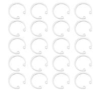 sourcing map 20Pcs 28mm Internal Retaining Ring Circlip, 304 Stainless Steel Internal Circlip Snap Rings C-Clips GB893 for Grooved Shafts Studs, Silver Tone