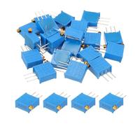 sourcing map 20Pcs 2K Ohm Multiturn Trimmer Potentiometer, 3296X Side Adjustable Variable Resistor High Precision Potentiometer for Precision Circuit Adjustment, DIY Electronics Projects
