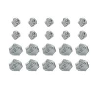 sourcing map 20pcs 2Size Satin Ribbon Roses 2.5cm/5cm Ribbon Flower Rose Artificial Fabric Flowers for DIY Crafting Accessories Sewing Wrapping Wedding Gift Decoration (Light Grey)