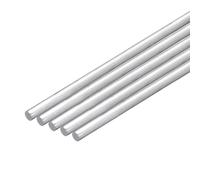 sourcing map 20Pcs 3/16"(5mm) Dia Round Aluminum Rod, 12"(305mm) Long 6061 Aluminum Round Rod Solid Lathe Bar Stock for Industry Construction DIY Crafts
