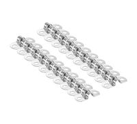 sourcing map 20pcs 3/16 Inch 5mm Conduit Clamps, M5 U Tube Pipe Clamp, Stainless Steel Rigid Pipe Strap, U Shaped Bracket with Two Hole for Pipe Tube Hose Wire Cord Fixing