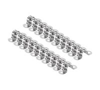 sourcing map 20pcs 3/8 Inch 10mm Conduit Clamps, M10 U Tube Pipe Clamp, Stainless Steel Rigid Pipe Strap, U Shaped Bracket with Two Hole for Pipe Tube Hose Wire Cord Fixing