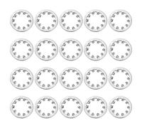 sourcing map 20Pcs 3/8 Internal Tooth Lock Washer, 304 Stainless Steel Multi-Tooth Star Washer Locking Fastener, Silver Tone