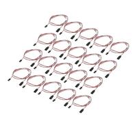 sourcing map 20pcs 3-Pin Servo Extension Cable Cord Connector Lead Wire Male to Female 39.4inch 26AWG 30-Cores Servo Receiver Wire for RC Model Aircraft