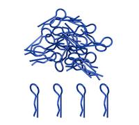 sourcing map 20pcs 30-Degree Angle RC Body Clips Bent Springy R Pins 20x1x6mm for All 1/8 1/10 Scale Model RC Car Crawler Truck Shell Replacement Parts(Blue)