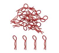 sourcing map 20pcs 30-Degree Angle RC Body Clips Bent Springy R Pins 20x1x6mm for All 1/8 1/10 Scale Model RC Car Crawler Truck Shell Replacement Parts(Red)