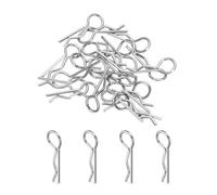 sourcing map 20pcs 30-Degree Angle RC Body Clips Bent Springy R Pins 20x1x6mm for All 1/8 1/10 Scale Model RC Car,Crawler Truck Shell Replacement Parts(Silver)