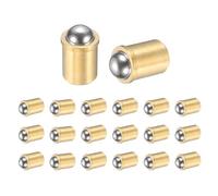 sourcing map 20Pcs 304 Stainless Steel Ball Plunger, 10mm Dia. Ball Catch Latch Smooth Push Fit Spring Plunger Precision Positioning End Force 70N for Mechanical Devices, Furniture (12x20mm)