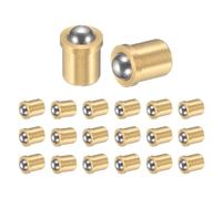 sourcing map 20Pcs 304 Stainless Steel Ball Plunger, 3mm Dia. Ball Catch Latch Smooth Push Fit Spring Plunger Precision Positioning End Force 10N for Mechanical Devices, Furniture (4x6mm)