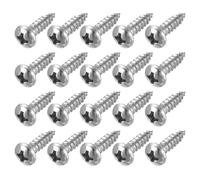 sourcing map 20pcs 304 Stainless Steel Phillips Flat Head Screws #6 x 1/2" Universal Wood Screws for Equipment Assembly Accessory Fastening Furniture Installation