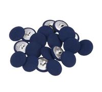 sourcing map 20pcs 32L Fabric Cloth Covered Button 20mm Metal Shank Round Sewing Buttons for Coats Suits Dress Blouses, Navy Blue