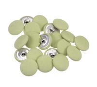 sourcing map 20pcs 32L Fabric Cloth Covered Button 20mm Metal Shank Round Sewing Buttons for Suits Dress Blouses, Light Green