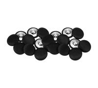 sourcing map 20pcs 32L Fabric Cloth Covered Button 20mm Round Metal Shank Sewing Buttons for Suits Dress Blouses Sweaters, Black