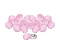 sourcing map 20pcs 32L Fabric Cloth Covered Button 20mm Round Metal Shank Sewing Buttons for Suits Dress Blouses Sweaters, Pink