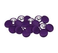 sourcing map 20pcs 32L Fabric Cloth Covered Button 20mm Round Metal Shank Sewing Buttons for Suits Dress Blouses Sweaters, Purple
