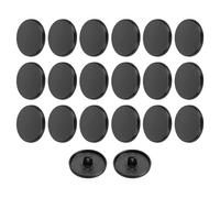 sourcing map 20pcs 32L Metal Round Flat Sewing Buttons 20mm Alloy Shank Craft Replacement Button for Men Women Suit Woolen Coat Shirt Trousers Sewing Crafts, Matt Black