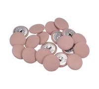 sourcing map 20pcs 36L Fabric Cloth Covered Button 23mm Metal Shank Round Sewing Buttons for Suits Dress Blouses, Deep Pink