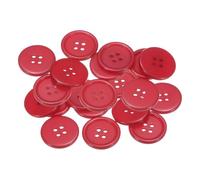 sourcing map 20pcs 36L Sewing Buttons 7/8"(23mm) Resin Round Flat 4-Hole Craft Replacement Buttons for Sewing Clothing and DIY, Red