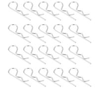 sourcing map 20Pcs 3mmx70mm 304 Stainless Steel R Shaped Spring Cotter Pins, R Clips Cotter Pin Spring Fastener for Household Appliances, Sports Equipment, Car Mechanics Repair (Silver)