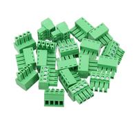 sourcing map 20PCS 4-Pin PCB Mount Screw Terminal Block Connectors 3.81mm/0.15inch Pitch Circuit Board Connectors for Home Appliances, Industrial Projects