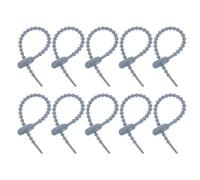 sourcing map 20Pcs 4" Silicone Cable Ties, Reusable Zip Ties Strips Twist Tie, Cable Cord Wraps Management Organizer for Home Office Kitchen Food Bag, Gray