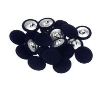 sourcing map 20pcs 40L Fabric Cloth Covered Button 25mm Round Holes Metal Shank Sewing Buttons for Suits Dress Blouses, Navy Blue