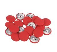 sourcing map 20pcs 48L Fabric Cloth Covered Button 30mm Metal Shank Round Sewing Buttons for Suits Dress Blouses, Red