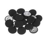 sourcing map 20pcs 48L Fabric Cloth Covered Button 30mm Metal Shank Round Sewing Buttons for Suits Dress Blouses, Black
