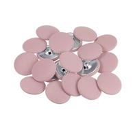 sourcing map 20pcs 48L Fabric Cloth Covered Button 30mm Metal Shank Round Sewing Buttons for Suits Dress Blouses, Pink