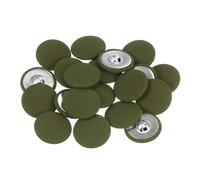 sourcing map 20pcs 48L Fabric Cloth Covered Button 30mm Metal Shank Round Sewing Buttons for Suits Dress Blouses, Navy Green
