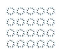 sourcing map 20Pcs 5/8 Internal Tooth Lock Washer, Zinc-Plated Carbon Steel Multi-Tooth Star Washer Locking Fastener, Silver Tone