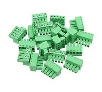 sourcing map 20PCS 5-Pin PCB Mount Screw Terminal Block Connectors 3.81mm/0.15inch Pitch Circuit Board Connectors for Home Appliances, Industrial Projects