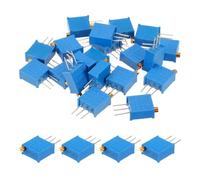 sourcing map 20Pcs 500 Ohm Multiturn Trimmer Potentiometer, 3296W Top Adjustable Variable Resistor High Precision Potentiometer for Precision Circuit Adjustment, DIY Electronics Projects