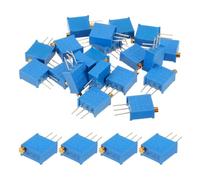 sourcing map 20Pcs 50K Ohm Multiturn Trimmer Potentiometer, 3296W Top Adjustable Variable Resistor High Precision Potentiometer for Precision Circuit Adjustment, DIY Electronics Projects