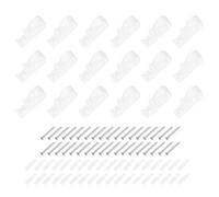 sourcing map 20Pcs 50x15mm Roller Shade Chain and Cord Hold Down, Curtain P Clip Fixation Hooks, Bead Chain Tension Device with Screws for Roller Blinds, Roman Shades, White