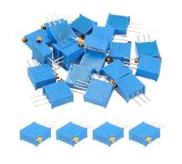 sourcing map 20Pcs 5K Ohm Multiturn Trimmer Potentiometer, 3296X Side Adjustable Variable Resistor High Precision Potentiometer for Precision Circuit Adjustment, DIY Electronics Projects