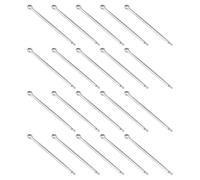 sourcing map 20Pcs 5mmx100mm Zinc-Plated Carbon Steel Cotter Pin, Split Pin Fastener Clips Split Cotter for Household Appliances, Sports Equipment, Car Mechanics Repair (White)