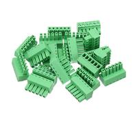 sourcing map 20PCS 6-Pin PCB Mount Screw Terminal Block Connectors 3.81mm/0.15inch Pitch Circuit Board Connectors for Home Appliances, Industrial Projects