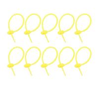 sourcing map 20Pcs 6" Silicone Cable Ties, Reusable Zip Ties Strips Twist Tie, Cable Cord Wraps Management Organizer for Home Office Kitchen Food Bag, Yellow