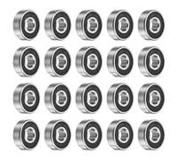 sourcing map 20Pcs 607RS Deep Ball Bearings 7x19x6mm High Carbon Steel Double Sealed Bearings for Electric Motor, Home Appliances, Garden Machinery, Black