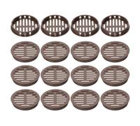 sourcing map 20Pcs 60mm/2.4in Air Vents Circular Soffit Vents, Drak Brown Plastic Soffit Vent Cover for Bathroom Home, Office, Kitchen, Cabinet, Wardrobe
